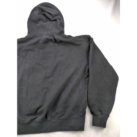 Mens Stadium Athletics Hoodie Sweatshirt Size M Pullover Patch Logo Black Gold - Picture 9 of 11